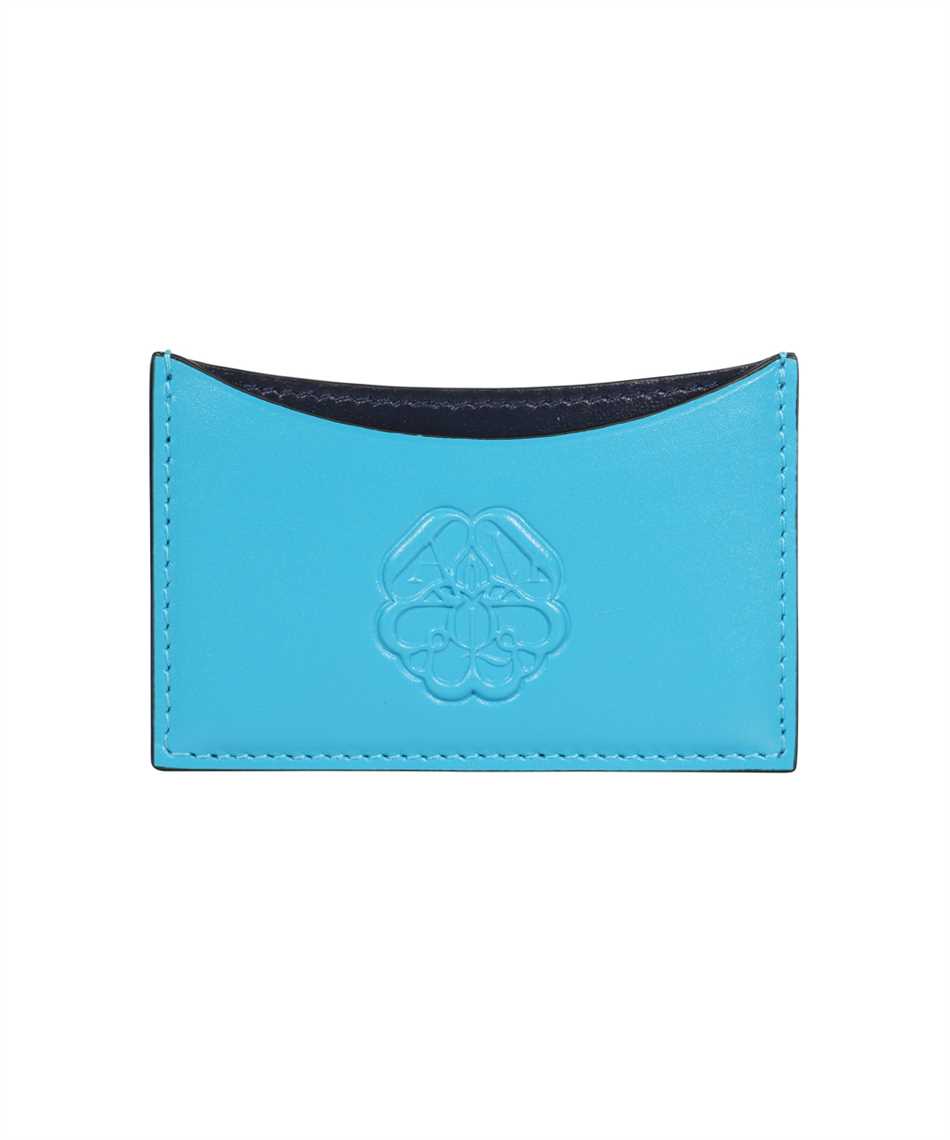 Alexander McQueen Skull Stud Card Holder Blue | Porta carte di credito |  fashionette