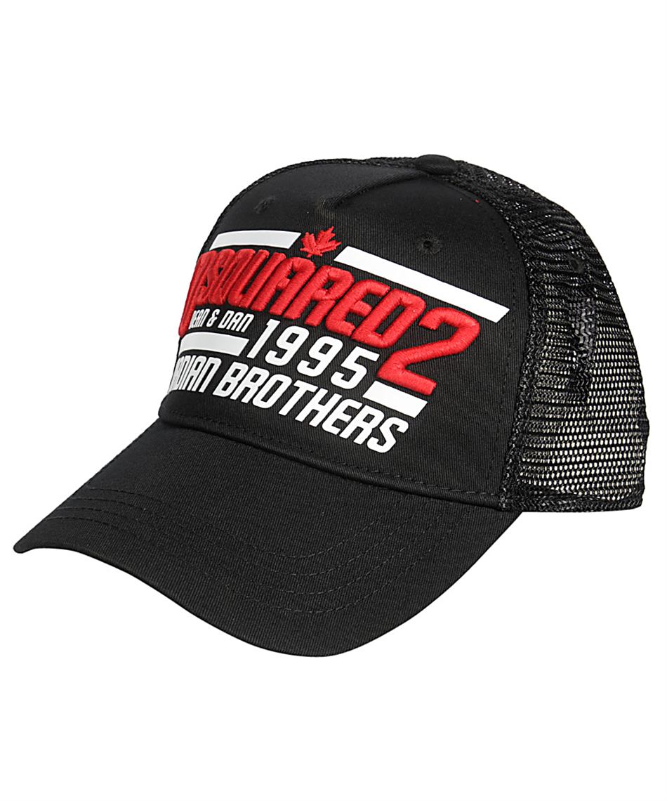 dsquared black and red cap