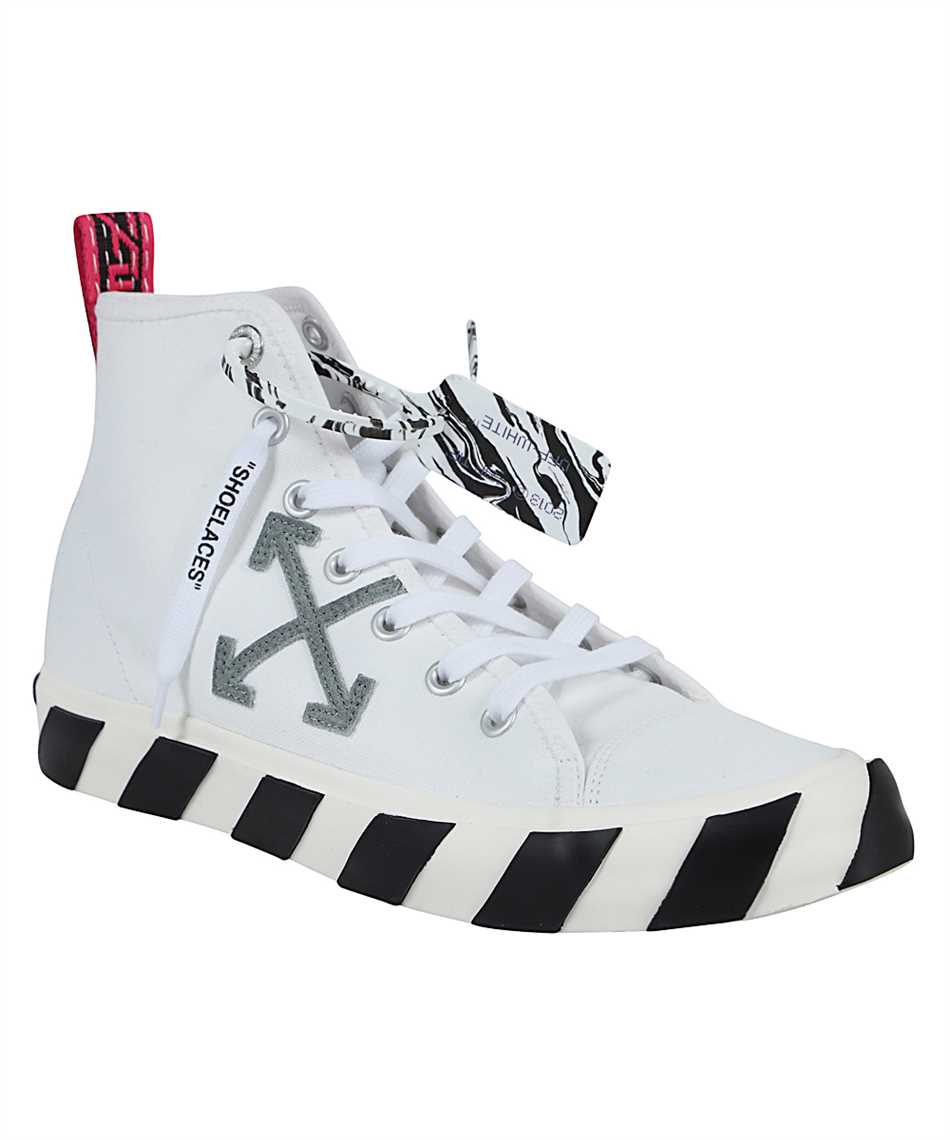 off white mid top vulcanized sneaker