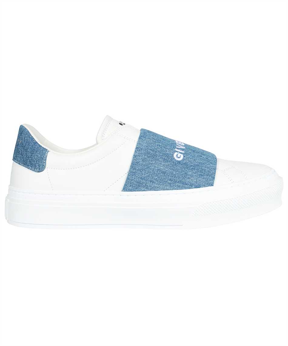 Givenchy BH005XH1JE CITY SPORT LEATHER WITH DENIM STRAP Sneakers White