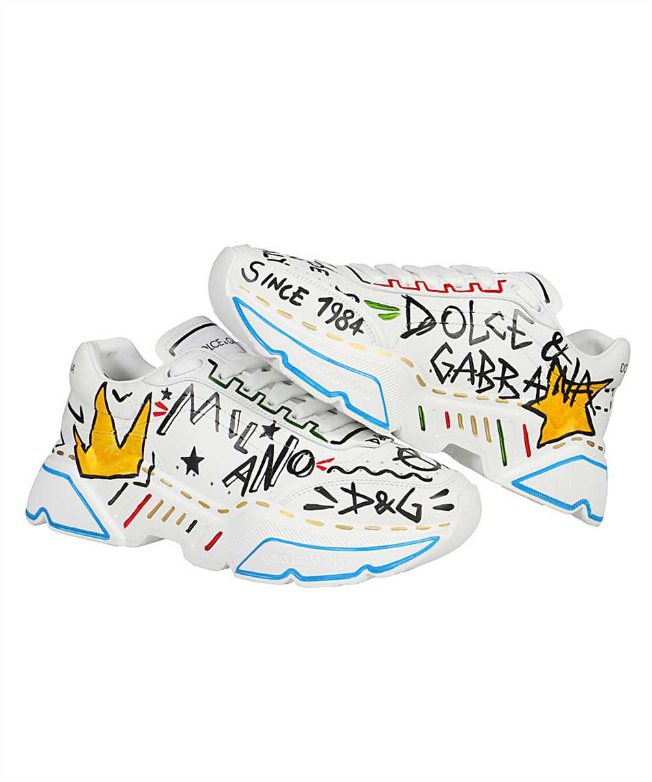Dolce & Gabbana CS1791 A0233 HAND-PAINTED DAYMASTER Sneakers White Dolce & Gabbana CS1791 A0233 HAND-PAINTED DAYMASTER Sneakers White