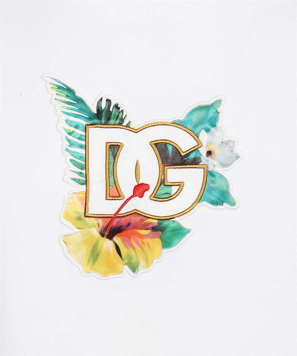 Dolce & Gabbana G8PT1Z FU7EQ HAWAIIAN-PRINT ROUND-NECK WITH DG EMBROIDERY T-shirt 3