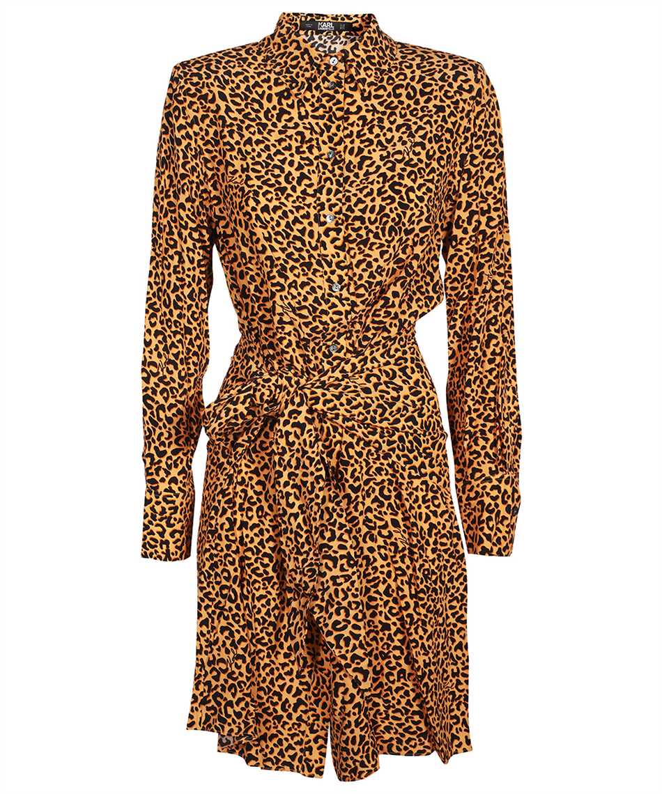 Karl Lagerfeld 231W1303 LEOPARD PRINT SHIRT Dress 1