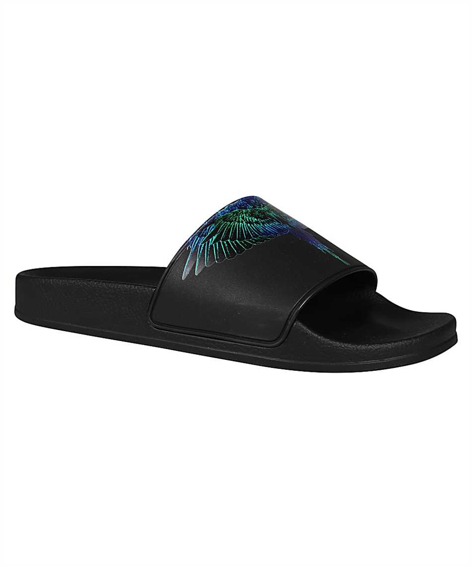 Marcelo Burlon CMIC001R21PLA001 WINGS SLIDER Slides Black