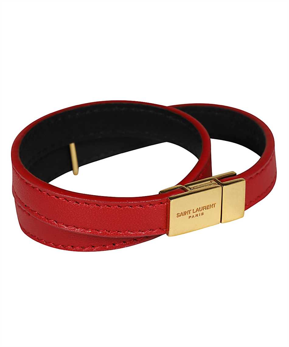Saint Laurent Armband Opyum aus Leder in Rot Damen Schmuck Armbänder 