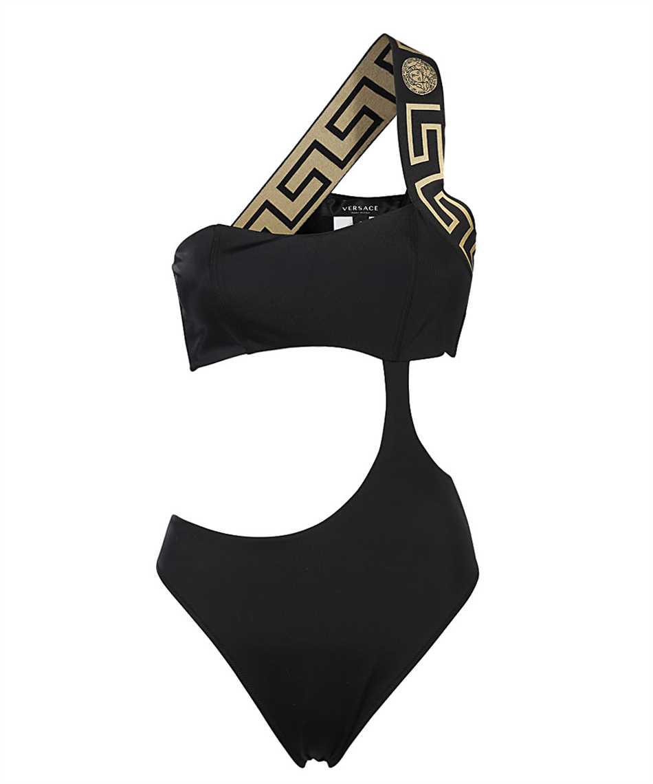 Versace ABD01108 A232185 GRECA BORDER ONE-PIECE Swimwear Black