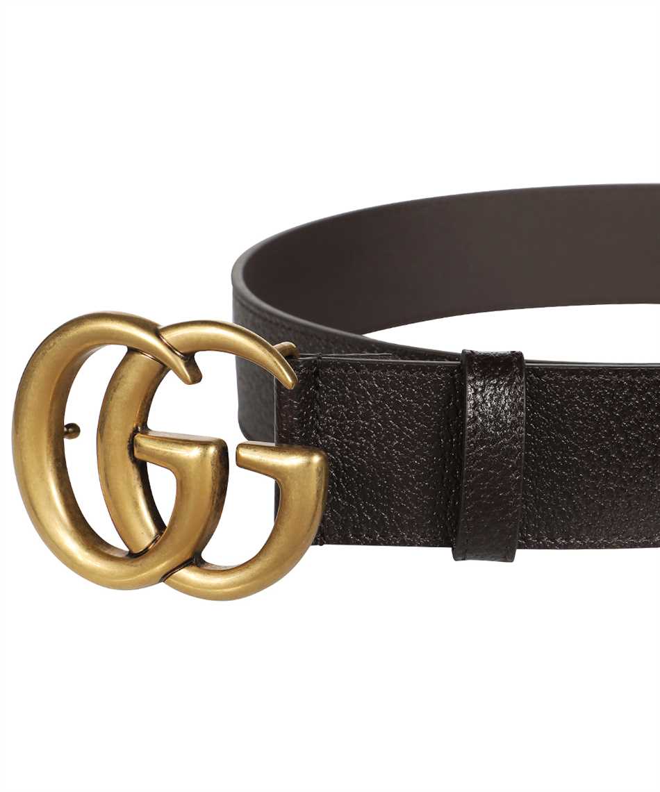 Gucci 406831 DJ20T DOUBLE G BUCKLE Belt Black