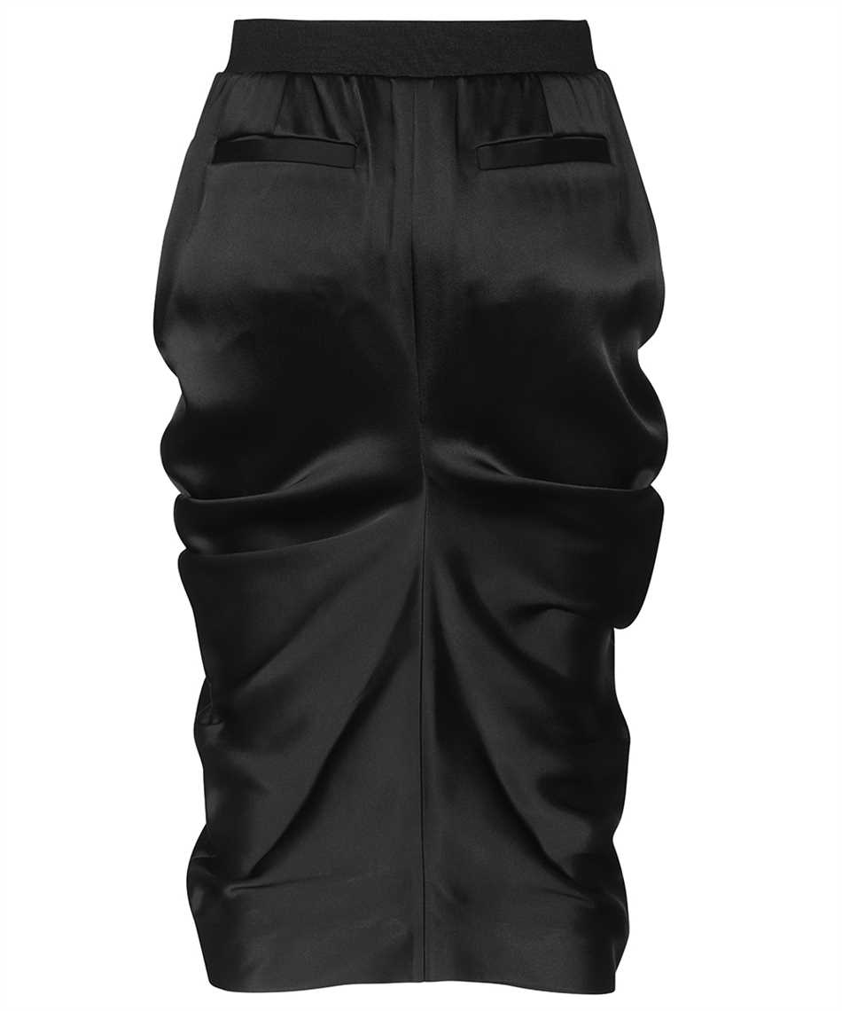 Tom Ford GC5659 FAX727 FLUID DOUBLE FACE SATIN ZIPPED GATHERED Skirt 2