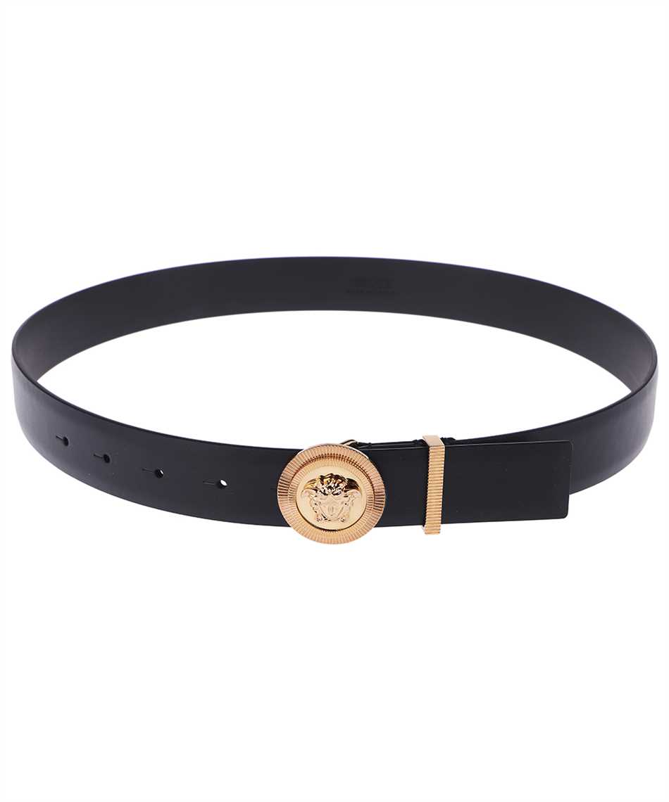 Versace Versace Round Medusa Head Belt Black