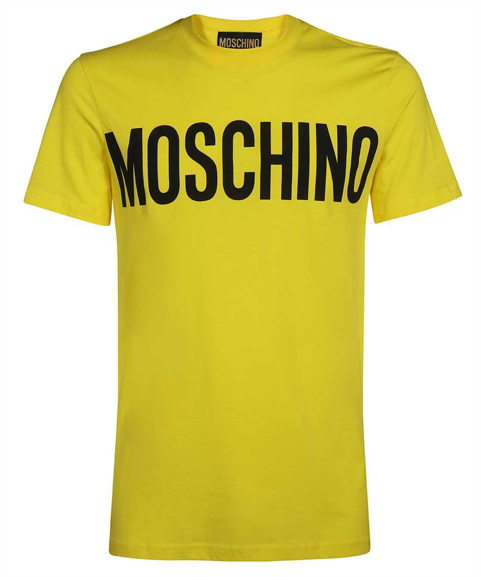 black and yellow moschino t shirt
