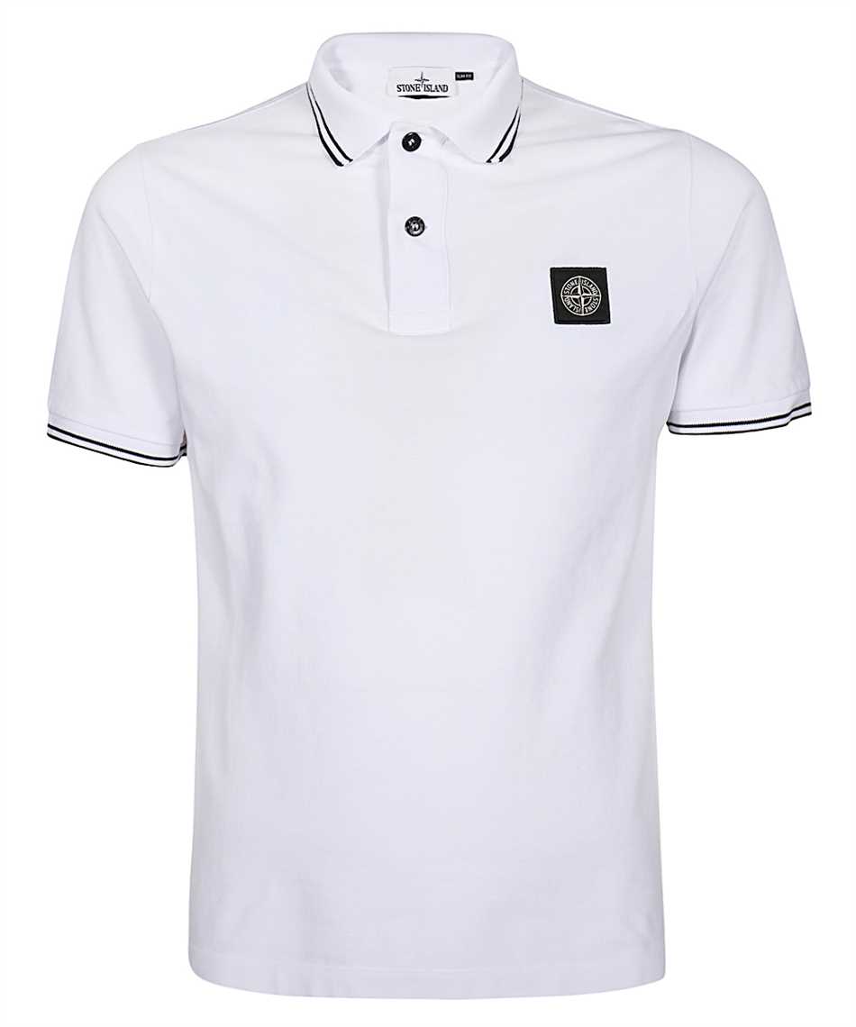 white stone island polo