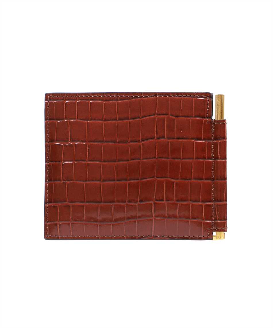 Tom Ford Y0231 LCL239G GLOSSY PRINTED CROC T LINE MONEY CLIP Wallet 2