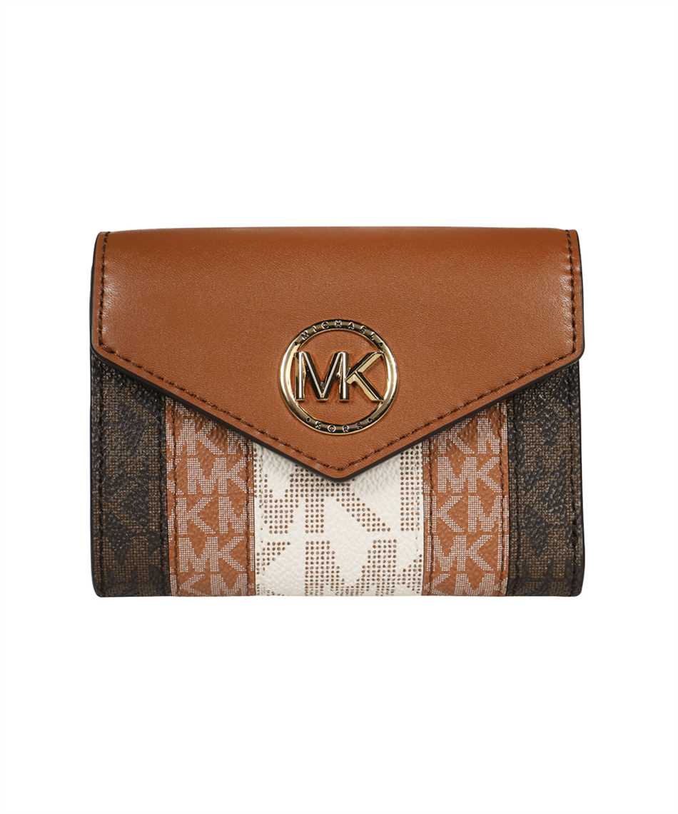 Michael Kors 34T1GNME6O CARMEN MEDIUM COLOR BLOCK LOGO TRI FOLD