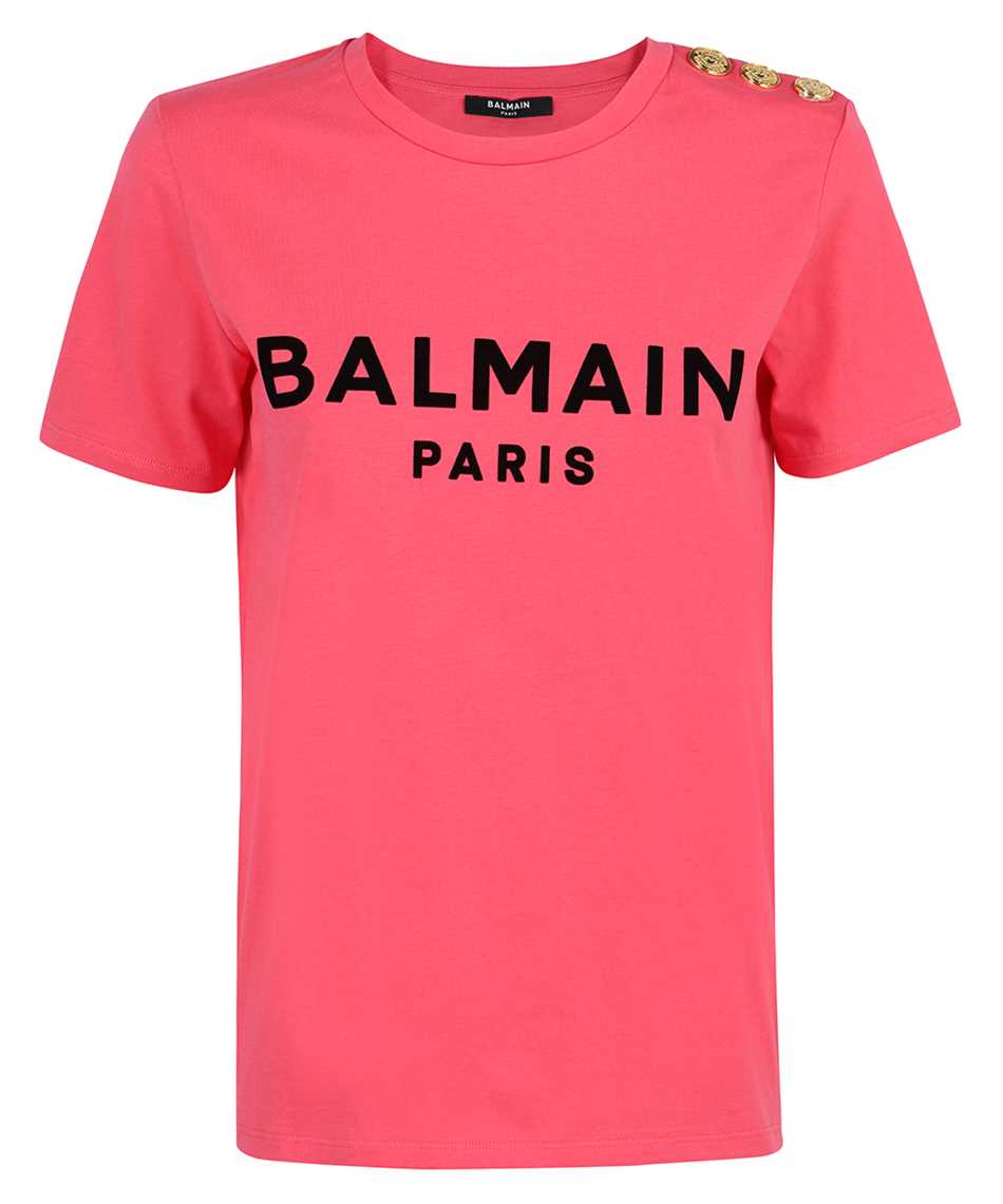Balmain VF0EF005B044 FLOCKED LOGO T 