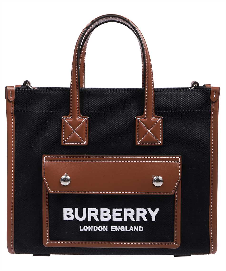 Burberry 8055749 MINI TWO-TONE CANVAS AND LEATHER FREYA TOTE Tasche 1