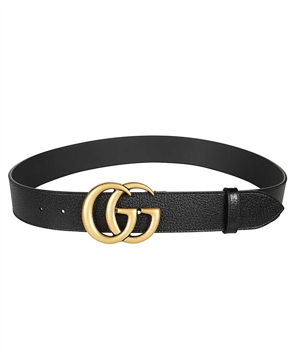 Gucci 406831 DJ20T DOUBLE G BUCKLE Belt Black