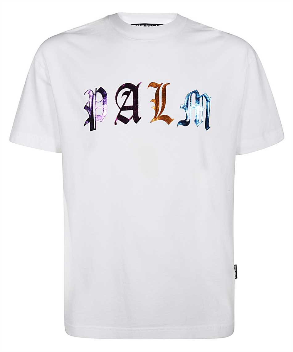 Palm Angels PMAA001E20JER007 GOTHIC LOGO T-shirt White