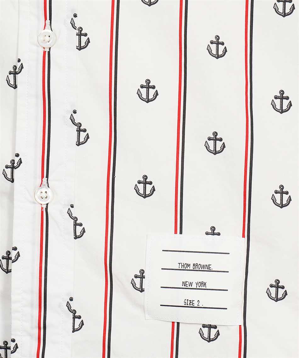 Thom Browne MWS239A F0271 ANCHOR PRINT POPLIN SHORT SLEEVE Hemd 3