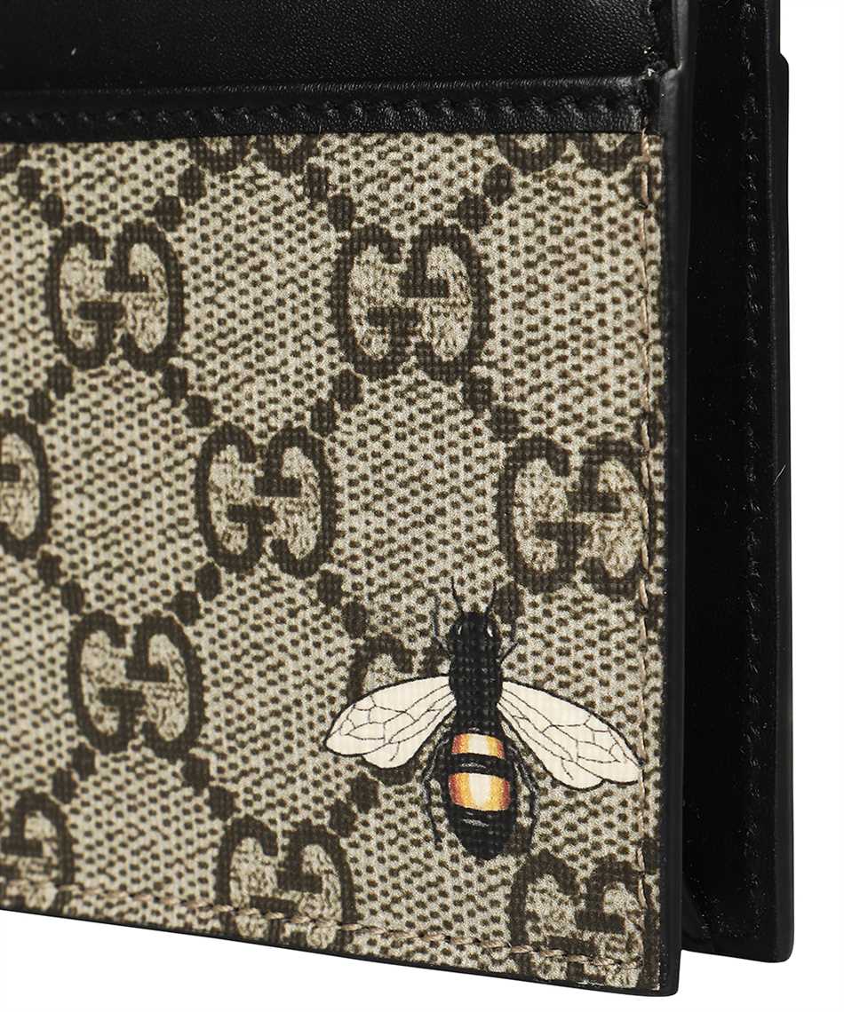 Gucci Bee Print GG Supreme Wallet for Men