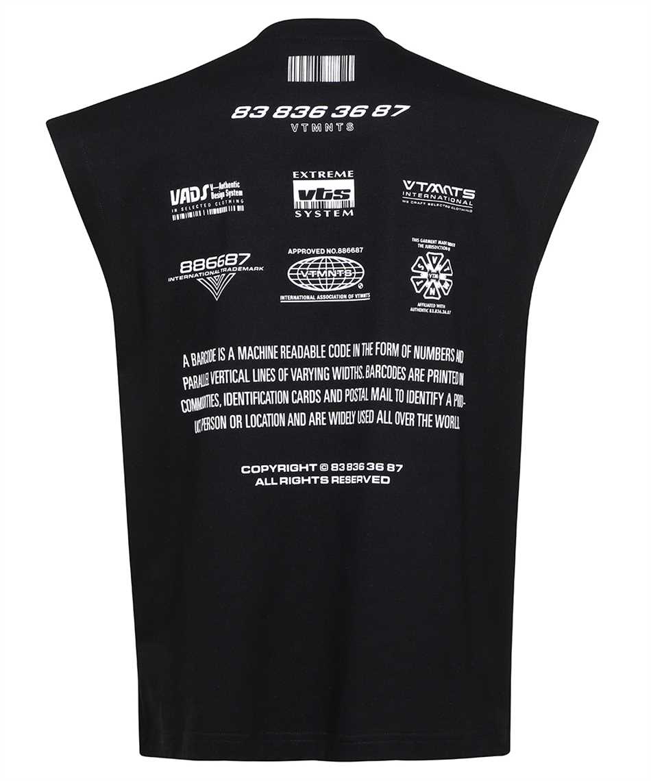 VTMNTS VL16TR480B MOVIE BARCODE DEFINITION SLEEVELESS T-shirt 2