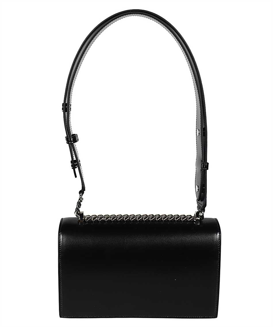 Jewelled Satchel Small Leather Crossbody Bag in Black - Alexander Mc Queen