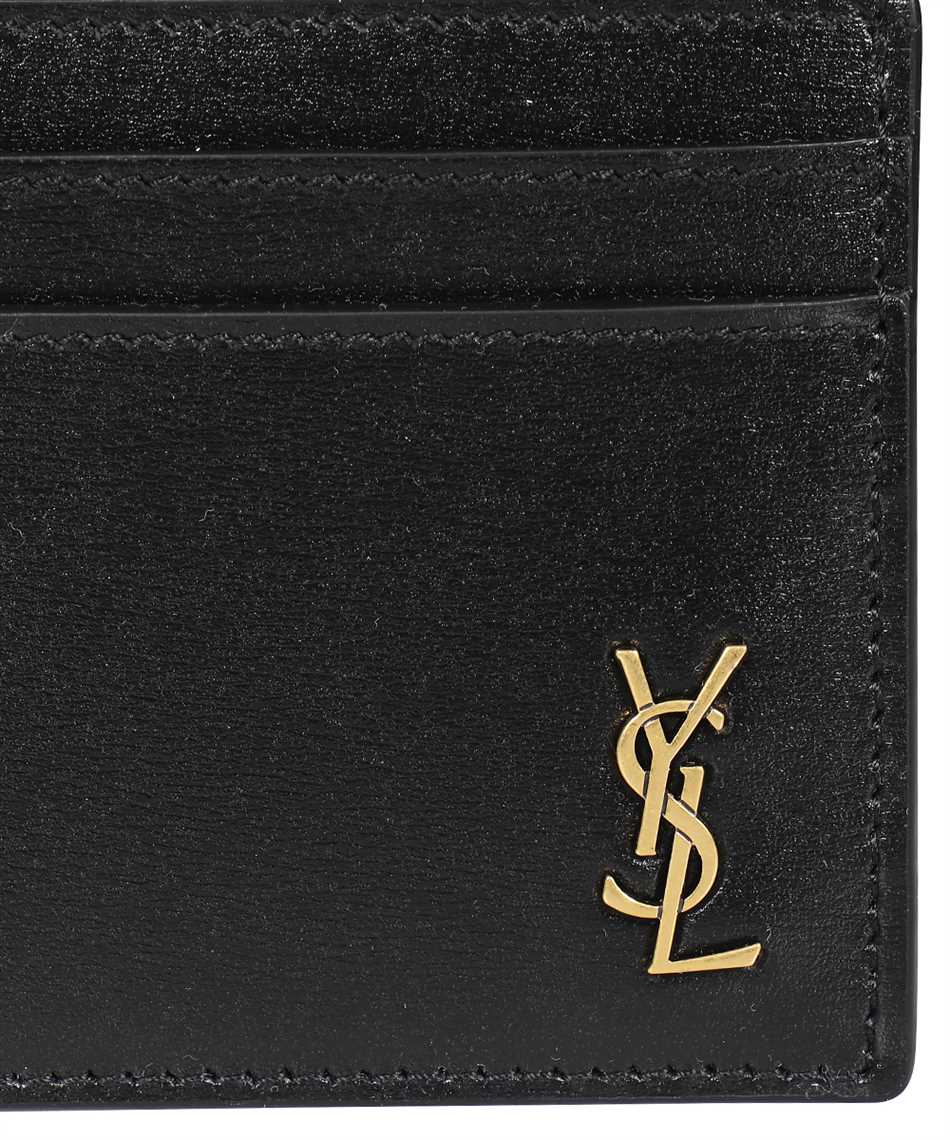 Saint Laurent 02g0j Tiny Monogram Card Holder Black Saint Laurent 02g0j Tiny Monogram Card Holder Black