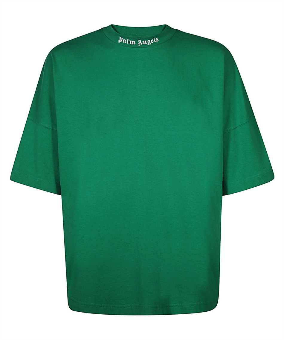 Palm Angels Classic Logo Over Long Sleeve T-shirt In Green