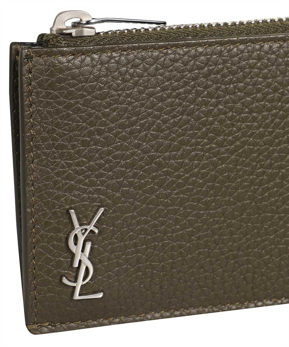 Tiny Cassandre Zipped Cardholder in Black - Saint Laurent