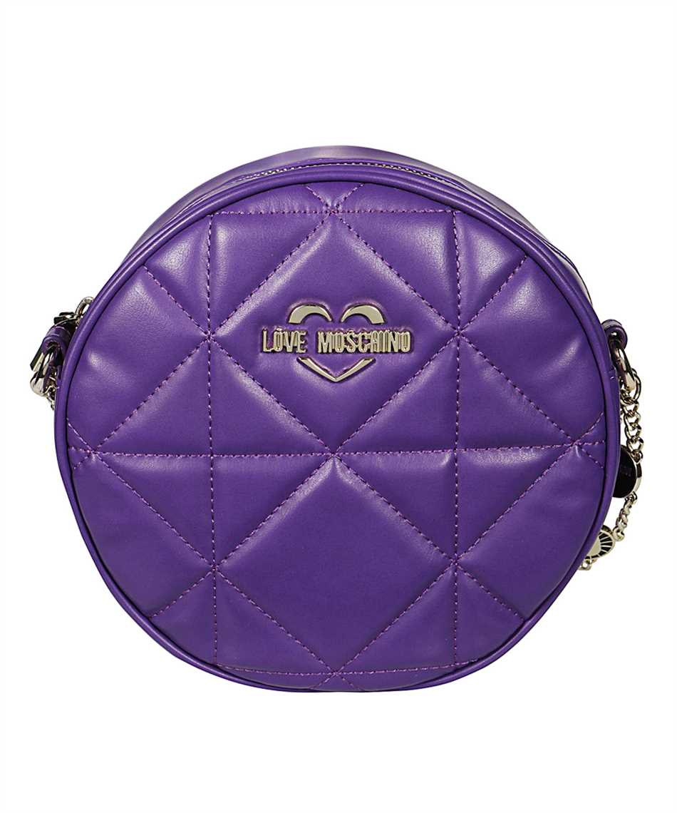 purple moschino bag