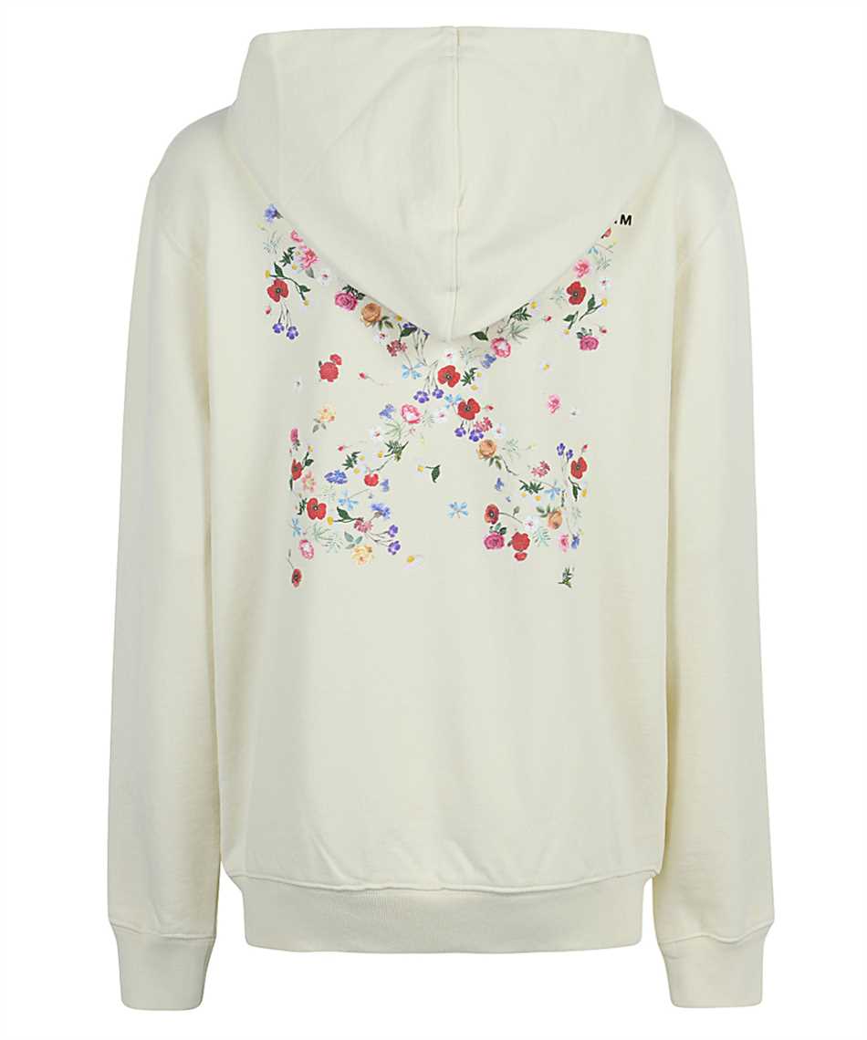 Off-White OWBB035R21JER003 ARROW FLOWERS Hoodie Beige