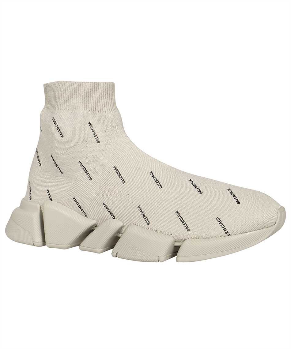 White Knit Speed Slip On Sneakers