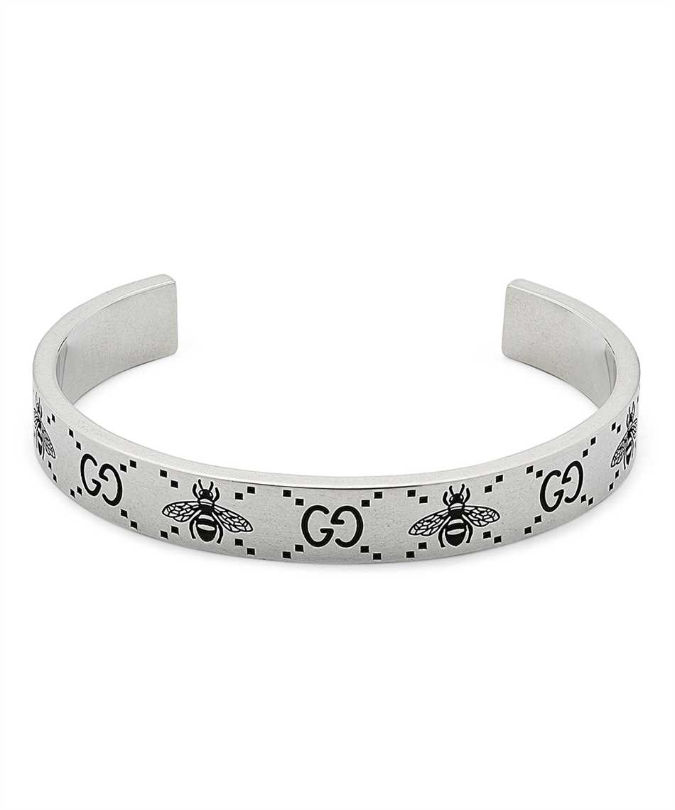 Gucci Jewelry Silver JWL YBA728296001 GG AND BEE ENGRAVED CUFF Bracciale 1