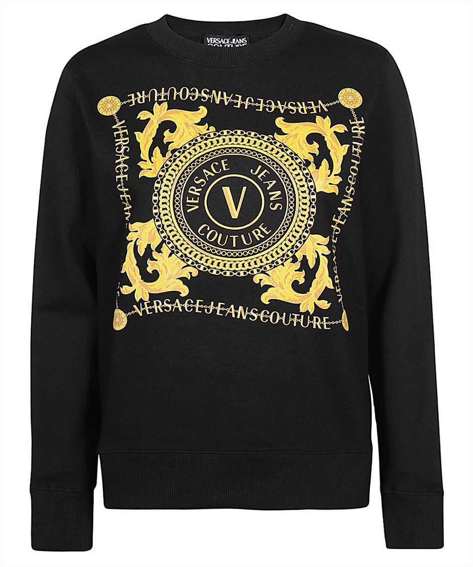 Versace Jeans Couture 75HAIF07 CF01F V-EMBLEM CHAIN Hoodie Black