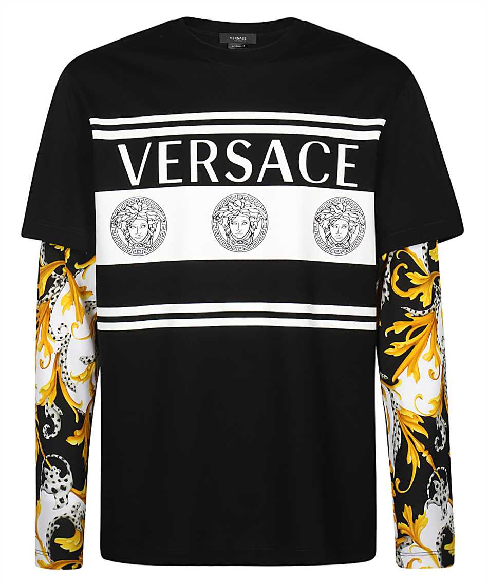 versace t shirt black and gold