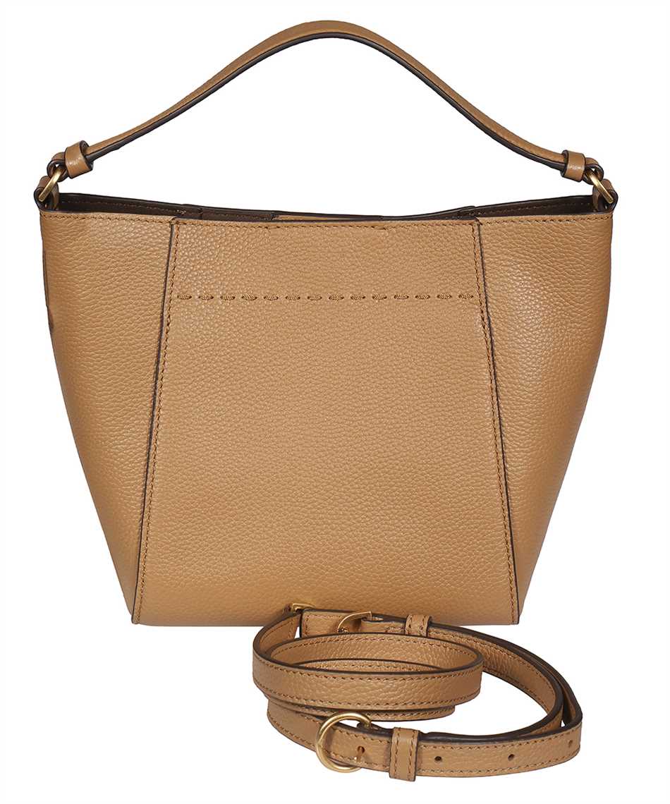 Tory Burch Mcgraw Leather Bucket Bag Tiramisu