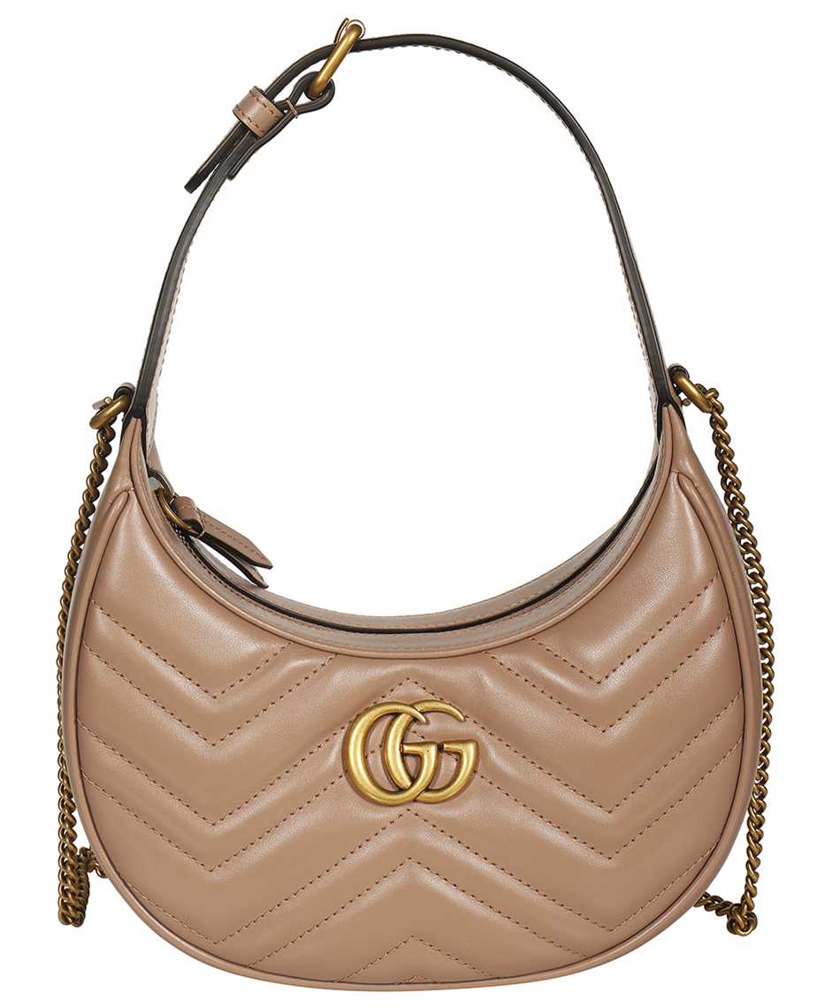 Gucci 699514 DTDHT GG MARMONT HALF-MOON-SHAPED MINI Bag Pink