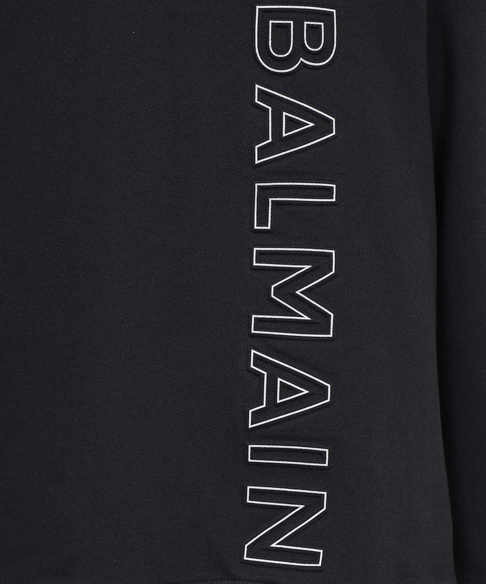 Balmain Monogram Embossed Hooded Sweatshirt