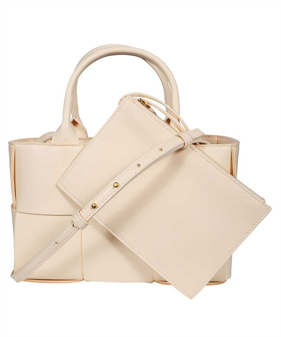 Cube Leather Tote Bag in Beige - Bottega Veneta