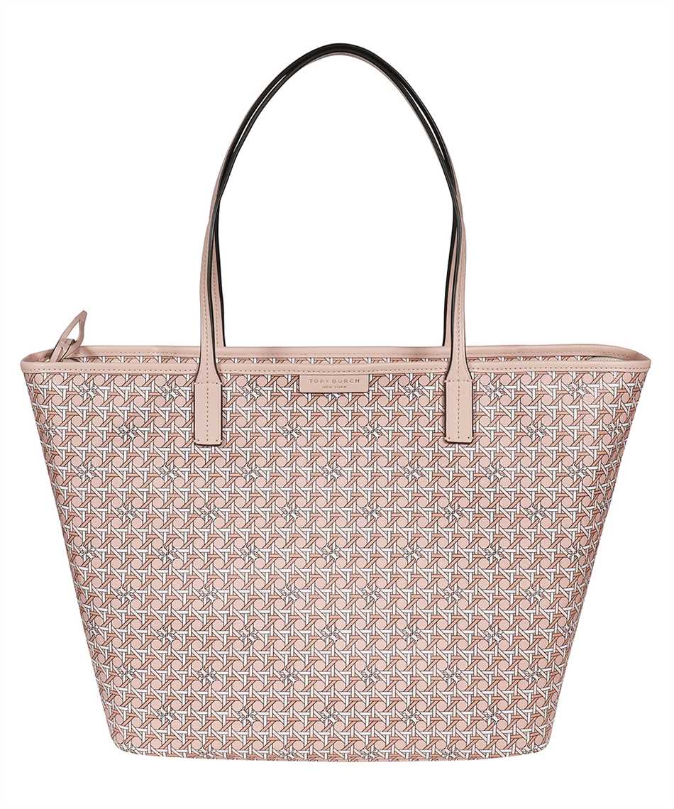 Tory Burch 145634 COATED CANVAS ZIP TOTE Bag Pink