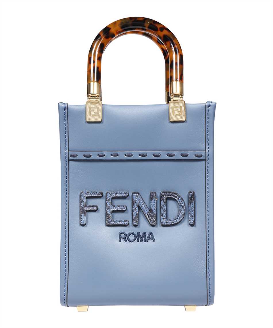 Fendi Mini Sunshine Shopper Bag In Pink