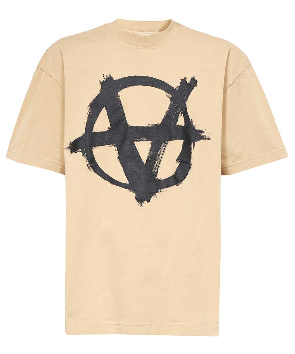 Vetements UE63TR501C DOUBLE ANARCHY LOGO T-shirt Beige