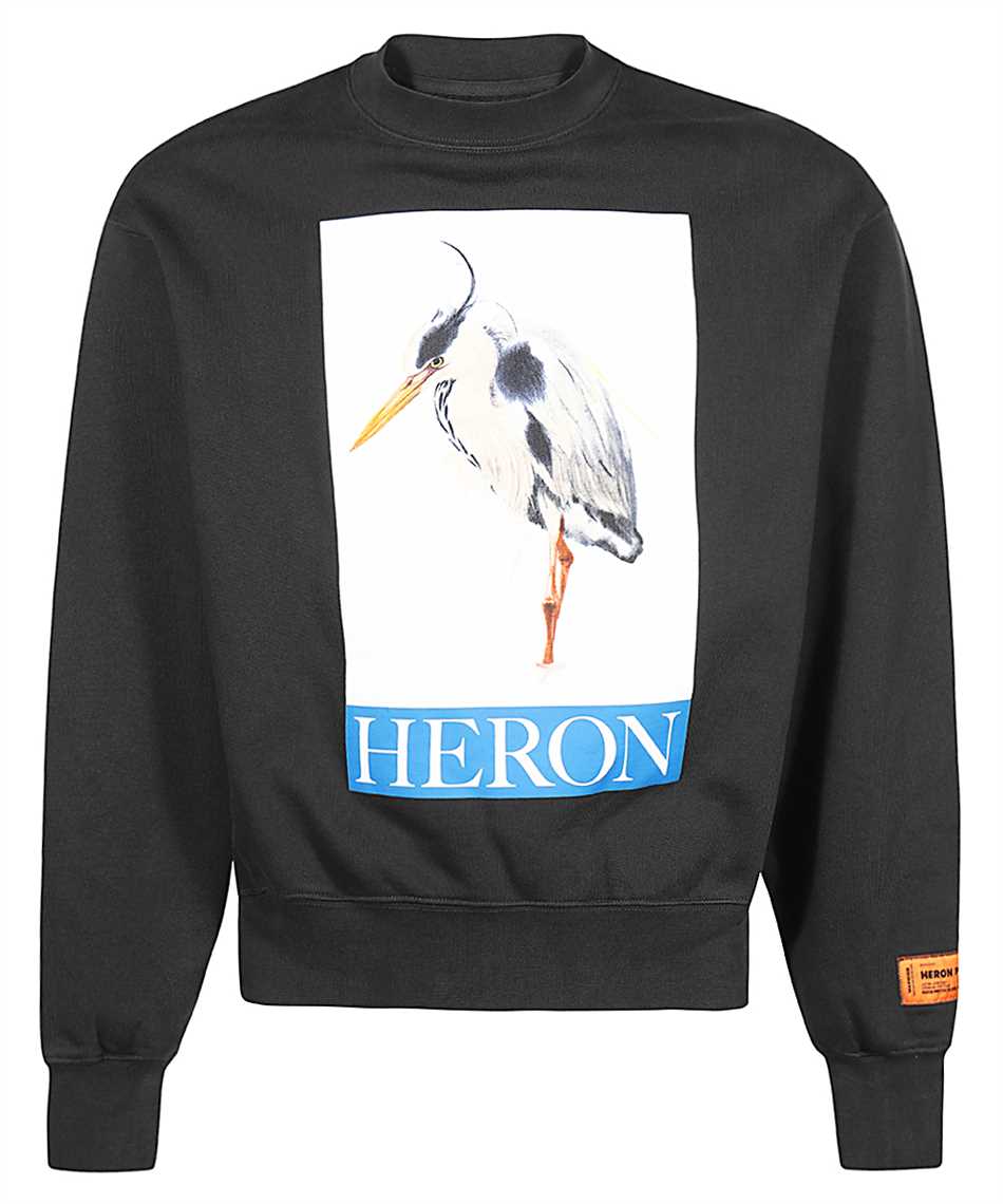 Heron Preston HMBA020F23JER004 HERON BIRD PAINTED CREWNECK Felpa 1