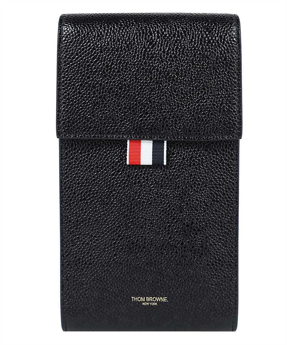 Leather Phone Pouch in Black - Thom Browne