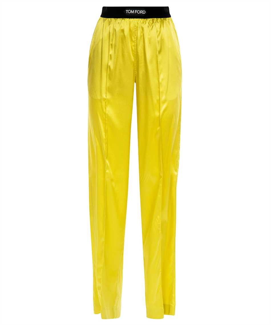 Tom Ford PAW397 FAX881 STRETCH SILK SATIN PJ Trousers Yellow
