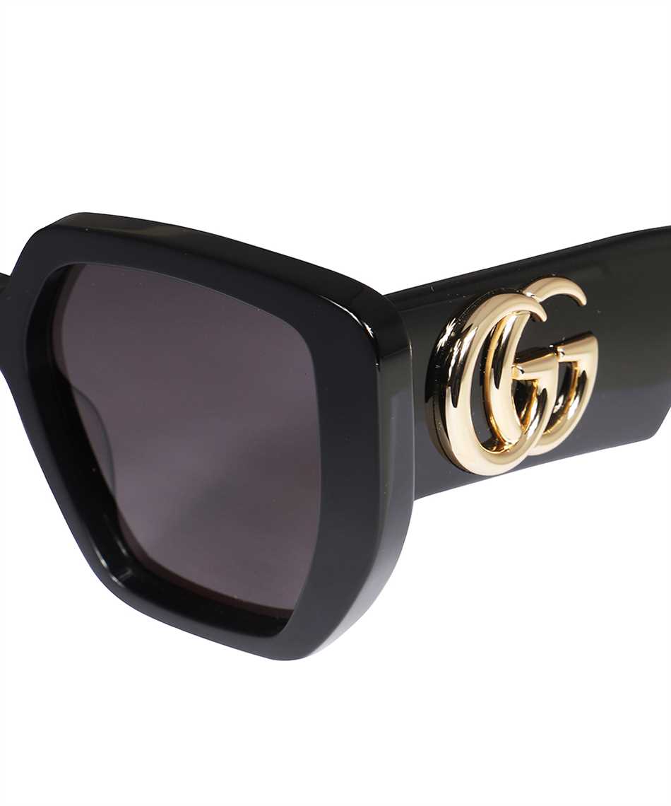 Gucci 663746 J0740 RECTANGULAR-FRAME Sunglasses Black