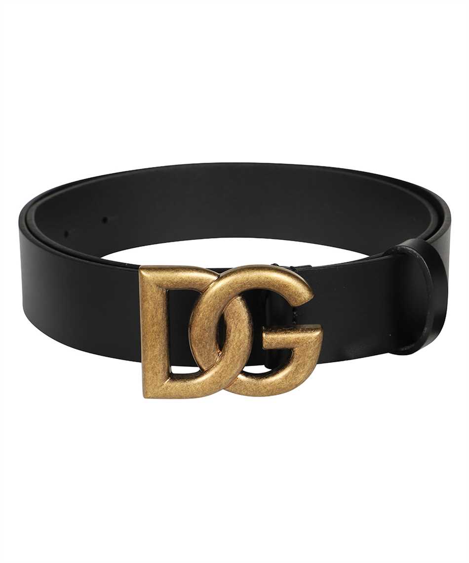 Dolce & Gabbana BC4644 AX622 LOGO BUCKLE Belt Black