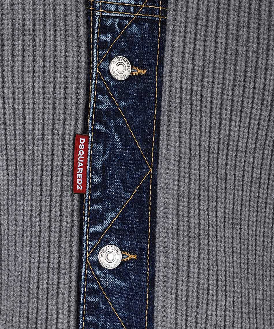 Dsquared2 S74HA1572 D13158 Denim-panel ribbed Maglia 3