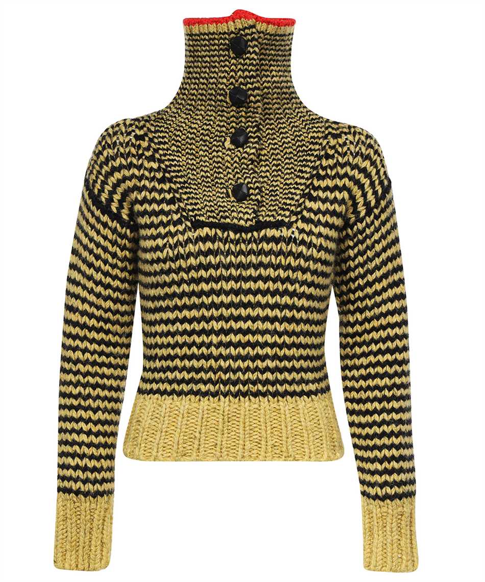Bottega Veneta 720816 V2CW0 WOOL ZIG-ZAG Knit Yellow