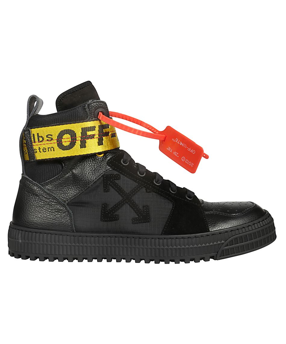 Off-White OMIA102R19800001 INDUSTRIAL men's black sneakers with strap Black