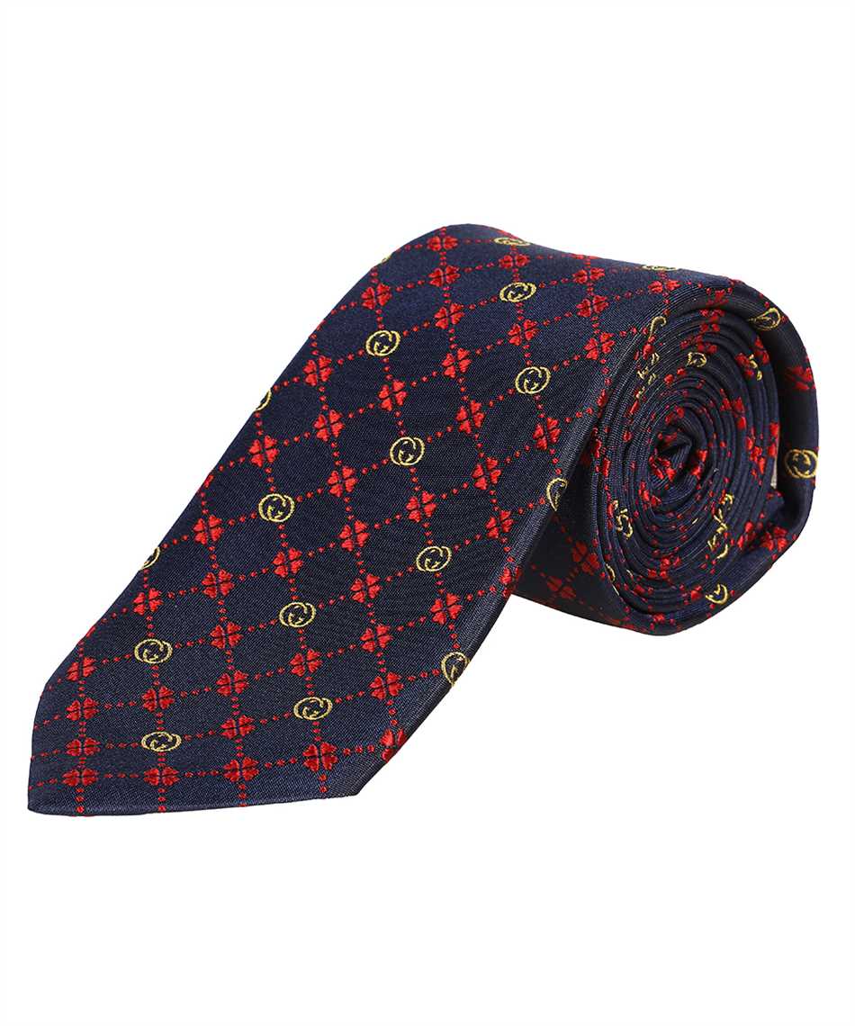 Gucci 658242 4E002 INTERLOCKING G Krawatte Blau